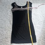 Cache scoop neck cap sleeve embellished fitted mini dress pullover short sleeve Photo 2