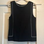 Larry Levine  | Basic Black & White Tank Top Blouse Size Large Photo 0