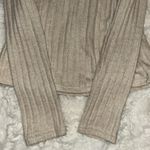 SheIn Contrast Collar Ribbed Knit Long Sleeve Shirt Photo 3