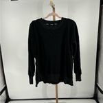 Aerie black brushed fleece long sleeve sweatshirt with side splits size small Photo 11