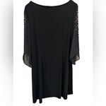 MSK cowl neck drapey flowy beaded‎ studded dress Black Size L Photo 5
