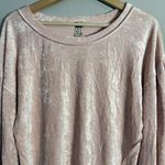 We The Free Free People  Milan Crushed Velvet Top Women's XS Blush Pink Oversized Photo 7