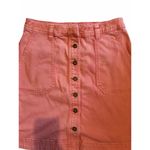 Anthropologie Pilcro/ Letterpress Button Coral Chino Skirt 0 Orange Size M Photo 2