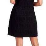 Vineyard Vines  Womens Black Textured Cocktail Jacquard Eyelet Mini Dress Size 14 Photo 1