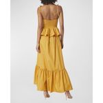 MISA Los Angeles  Rosie Bustier Peplum-Waist Poplin Maxi Dress - Size M Photo 3