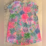 Lilly Pulitzer New Celestial Blue Cay To My Heart Top Small V Neck Shirt Photo 5