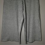 ZARA black & white houndstooth knit wide leg cropped pants women’s size large Photo 3