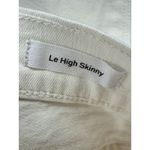 Frame Le High Skinny Jeans White Colorblock Side Stripe Raw Hem Size 26 EUC!! Photo 4
