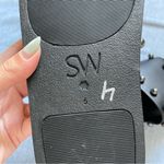 Stuart Weitzman  Superstud Leather Slip On Sandals Size 6 in Black Photo 6