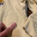 Superdry  Hooded Sweatshirt Size 10 Light Yellow Embroidered‎ Flowers Womens Photo 3