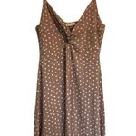 Billabong Light Tan Brown Polka Dot Spaghetti Strap Mini Dress Size Small Photo 0