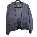 Mary Jane Marcasiano Black Blazer Cotton Blend Size Medium Utility Cargo Photo 0