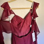 Azazie New Everett Cabernet Dress Photo 5