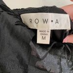 Row A Women’s Velvet Ruffle Floral Dress Slip Dress Club Black Size Medium NWT Photo 3