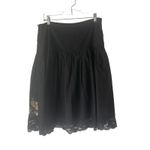 Sugar Lips  Women's Size Medium‎ Black Embroidered Floral Lace Above Knee Skirt Photo 4
