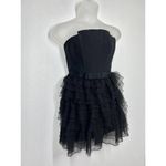 Robert Rodriguez Black Tulle Tiered Strapless Mini Dress Size 8 Corset Photo 1