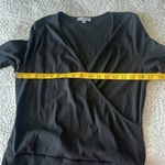 White Birch Women's M Wrap Front Plunge Rib Sweater Charcoal Gray Contemporary Photo 4