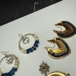 Dangle Drop, Hoop Mix Pierced Earrings Lot Of 3 Costume Jewelry Photo 7