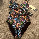 Gottex Women's Flora V- Neck Surplice Ruffle One Piece Photo 8