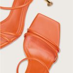 Cult Gaia Lydia gold-heel square-toe strappy leather sandal size IT 36 US 6 NEW Photo 4