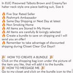 Talbots  Brown and Tan halter neck style one piece bathing suit, Size 6 Photo 15