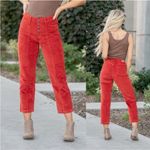 Judy Blue NWT Womens High Waist Ankle Straight Corduroy Jeans Rust Size 16W Photo 5