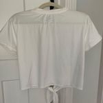 Tuckernuck  Sport White Short Sleeve Tie Front Top Photo 3