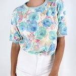 Vintage Averroe Floral Short Sleeve Sweatshirt Size Small Photo 2