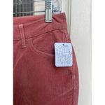We The Free People Pants Mid-Rise Skinny Corduroy Raw Hem Mauve Size 28 Photo 7