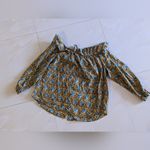 J.Crew  Off the Shoulder Ratti Elephant Print Top long sleeve size 14 Photo 2