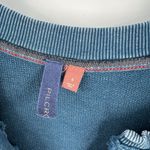 Pilcro Anthropologie Sweatshirt Blue Split Hem Tunic Top 100% Cotton Size Small Photo 8