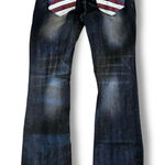 American Flag Patriotic Bootcut Jeans Women Sz M (27X30) W/ Stretch Black Photo 0