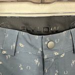 Flylow Women's Tia Shorts Night Blue Horse Horseshoe Print Size 4 Athletic Short Photo 3