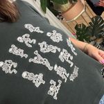 Brandy Melville Skeleton Santa Monica Crew Neck Short Sleeve T-Shirt Black Photo 1