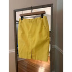 Loft Yellow Linen Blend Pencil Skirt Women’s Size 8 Classic Work Office Career Photo 2