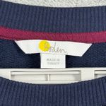 Boden Hannah Sweatshirt Dress 4R Navy Foil Leaf Print Mini Dress Pockets Cozy Blue Size 4 Photo 6