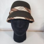 COLOMBINO Wool Plaid Belted Bucket Hat Brown Photo 1