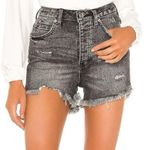 Free People We The Free Women's Crvy Distressed High Rise Cut Off Jean Shorts Photo 1