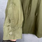 Marc New York  Top Womens 1X Green Blouse‎ Lace Up Roll Tab Office Minimalist Photo 6