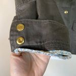 J.Crew Relaxed Boyfriend Field Jacket Cotton Women's Med Dark Gray waxed Photo 2