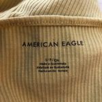 American Eagle  Womens Halter Top Ribbed Knit Stretch Yellow S Photo 2