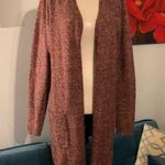 Natural Reflections  Bass Burgundy Heather Cardigan Sweater L Large Wool Blend Photo 0