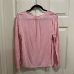 Gap pink flower long sleeve vneck blouse size S Photo 1