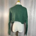 Edikted Green Star Crop Knit Sweater Women's XS S Chunky Cozy Photo 4