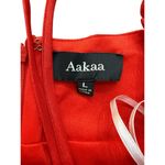 Aakaa  Women's Red Bow Front V-Neck Sleeveless Mini Dress Size Large Photo 1