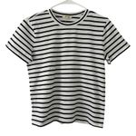 Madewell  Women's The Perfect Crewneck Tee Allday Jersey Black Striped XS New Photo 1