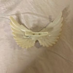 None Angelcore Glitter Star Wing Hair Clip White & Gold Claw Barrette Photo 5