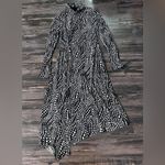 Maggy London  Women's‎ Long Sleeve Mock Neck Midi Dress with Asymmetrical Hem NWT Photo 5