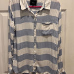 Rails  Hunter Wide Striped‎ Georgette Long Sleeve Button Up Shirt Women's Large Photo 0