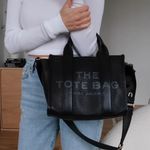 Marc Jacobs Black Leather Tote Bag Photo 2